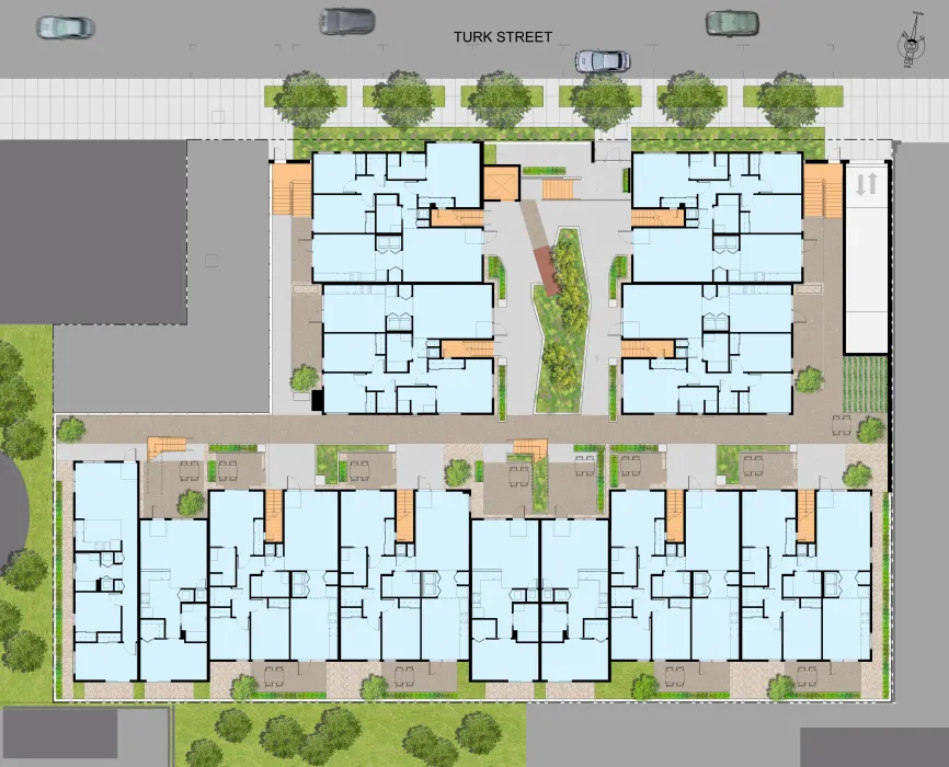 Level one site plan for Fillmore Park in San Francisco.