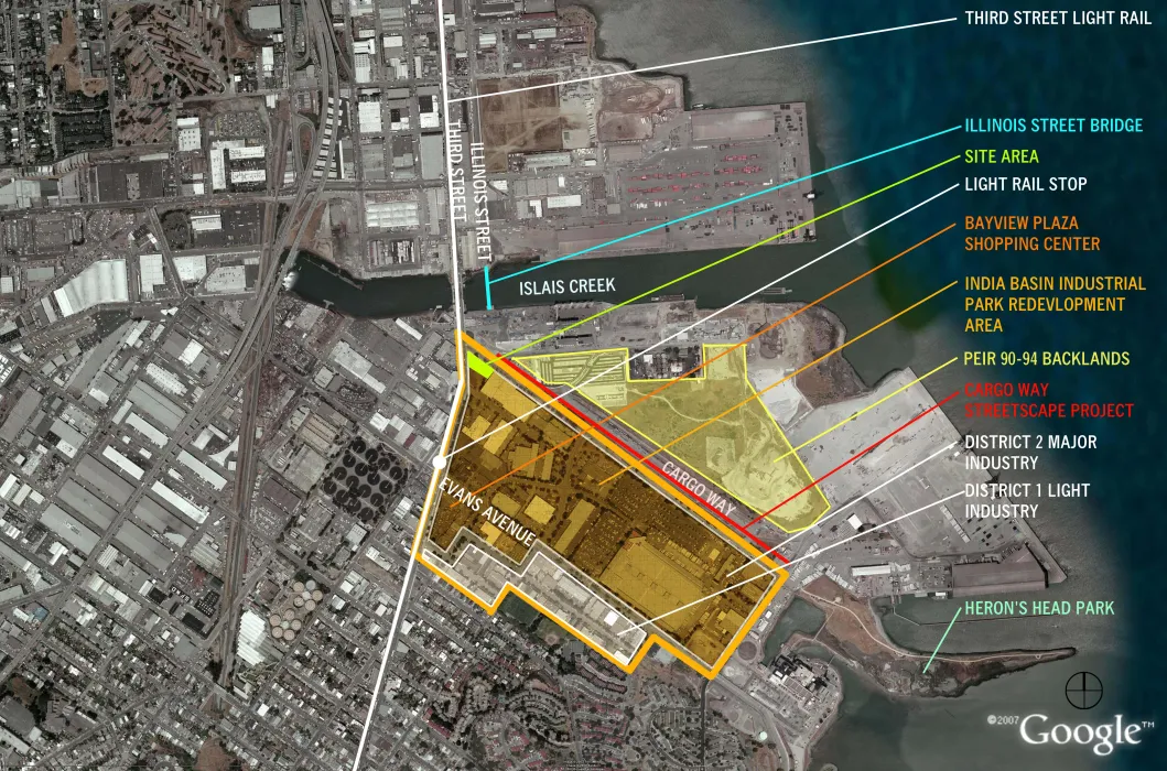 Aerial site map for Local 22 Union Hall.