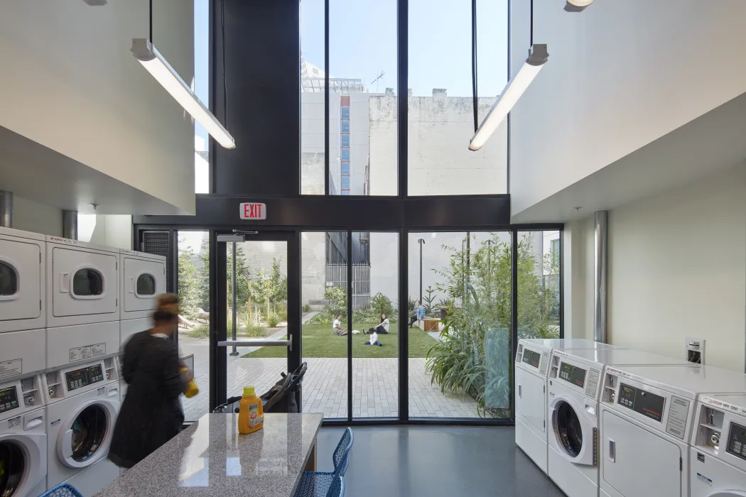 Laundry Room in 222 Taylor Street, affordable housing in San Francisco