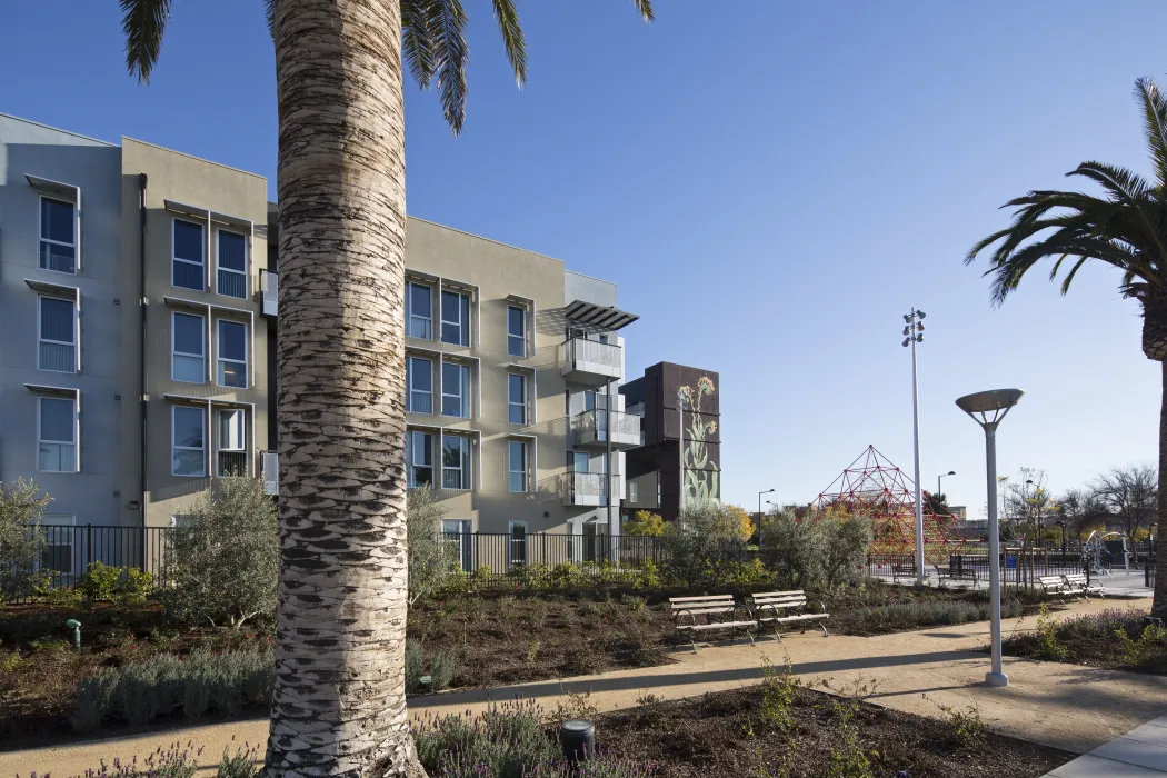 Exterior of Station Center Family Housing in Union City, Ca.