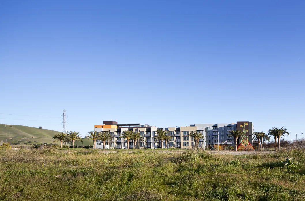 View of Station Center Family Housing in Union City, Ca from across the street.