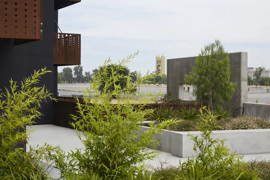 Courtyard inside Rivermark in Sacramento, Ca.