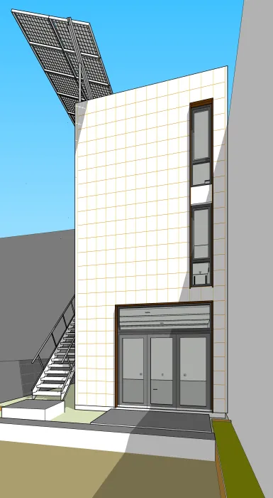 Exterior rendering of Zero Cottage in San Francisco.