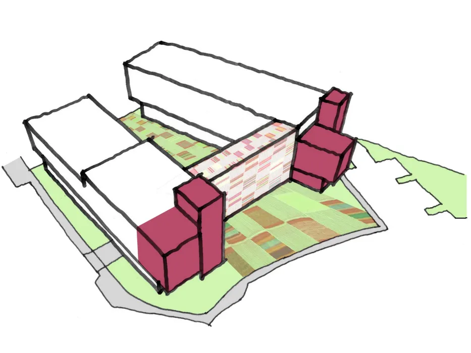 Diagram accents for Dr. George Davis Senior Building in San Francisco.