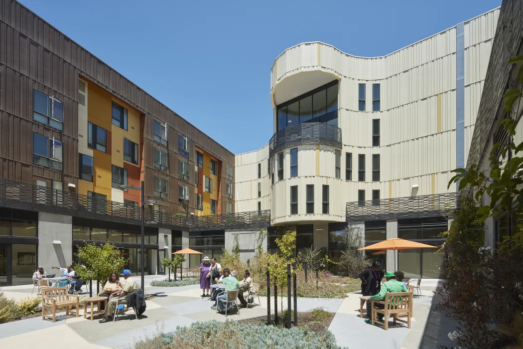 The courtyard in Dr. George Davis Senior Building in San Francisco.