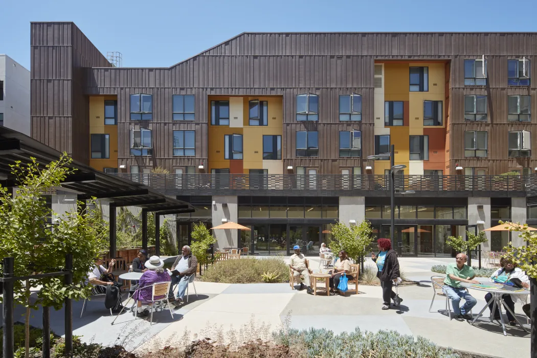 The courtyard in Dr. George Davis Senior Building in San Francisco.