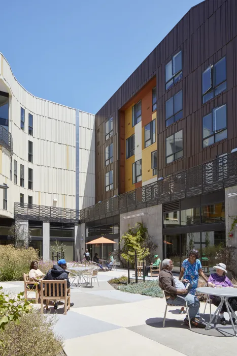 The courtyard in Dr. George Davis Senior Building in San Francisco.