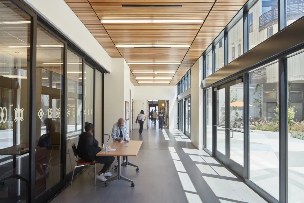 Hallway inside Dr. George Davis Senior Building in San Francisco.