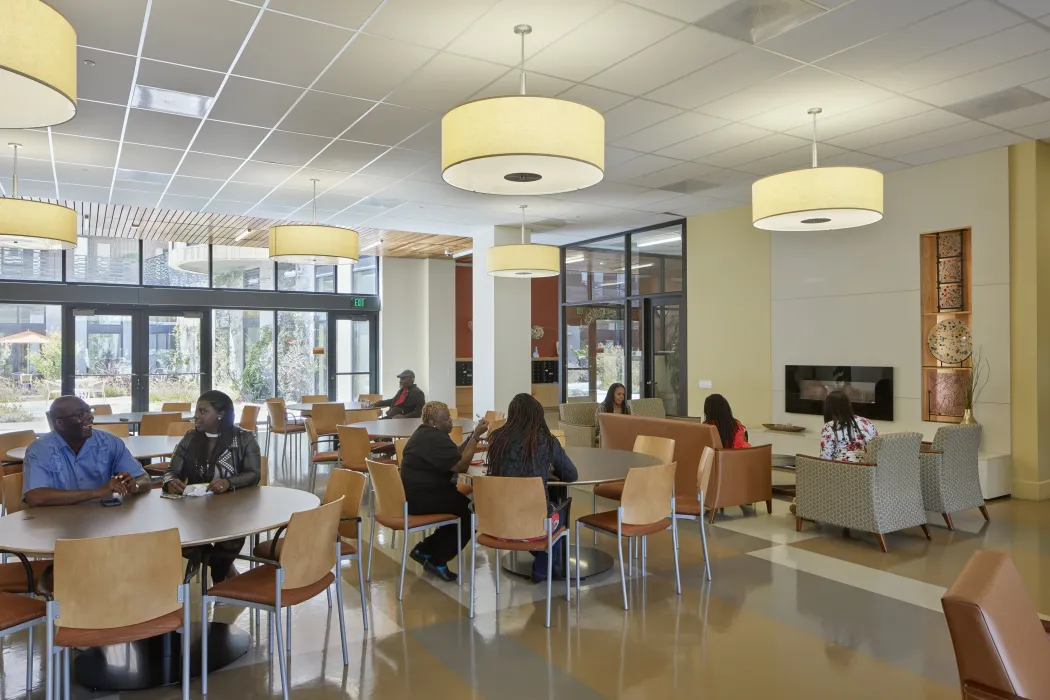 Inside the senior center in Dr. George W. Davis Senior in San Francisco.