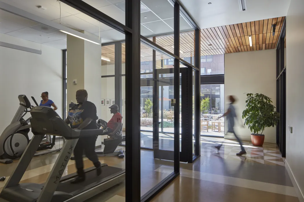 Fitness center inside Dr. George W. Davis Senior in San Francisco.