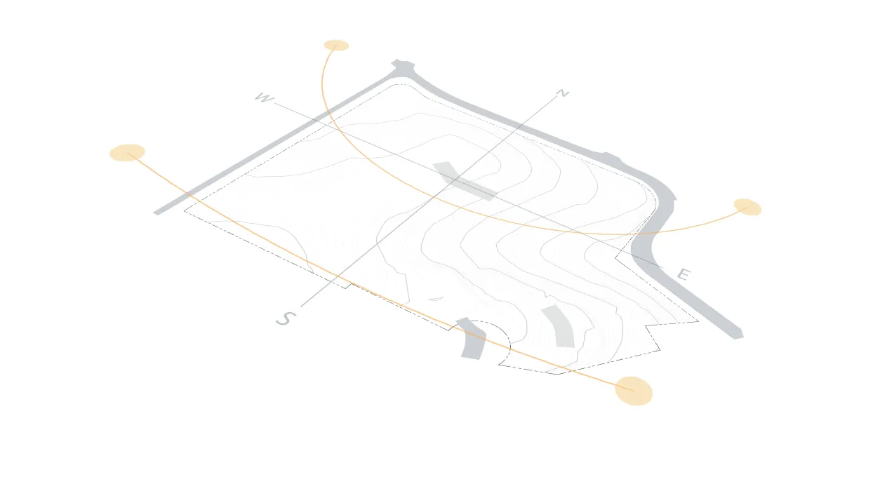 Aerial site diagram showing the location of the solar.