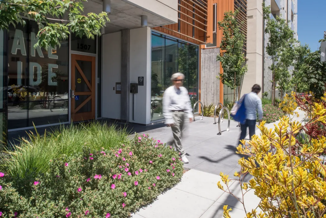 Entrance to Lakeside Senior Housing in Oakland, Ca