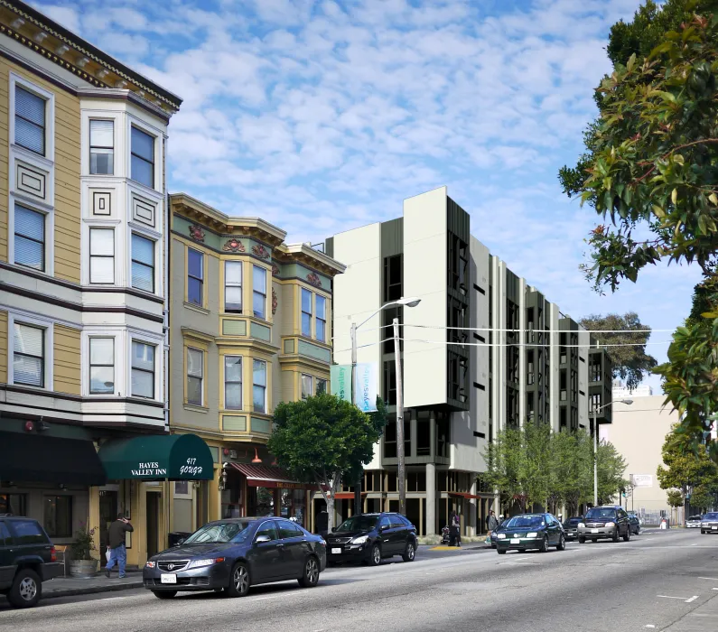 Exterior rendering of 300 Ivy in San Francisco, CA.