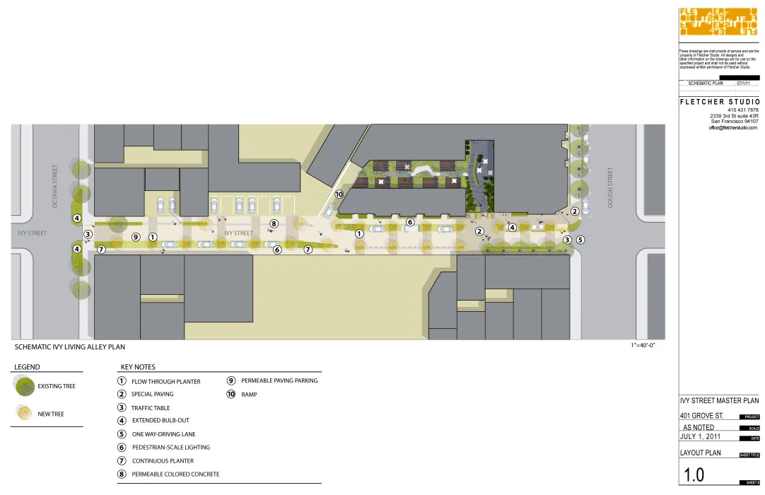 Site plan of 300 Ivy in San Francisco, CA.