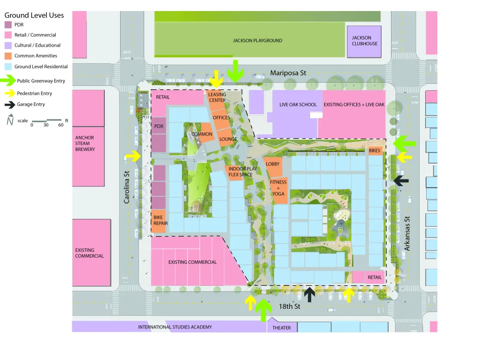 Site plan for Mason on Mariposa in San Francisco.