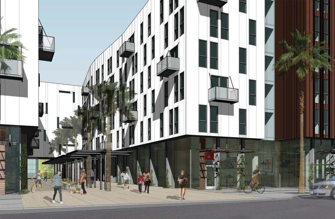 Rendered exterior of 855 Brannan in San Francisco.