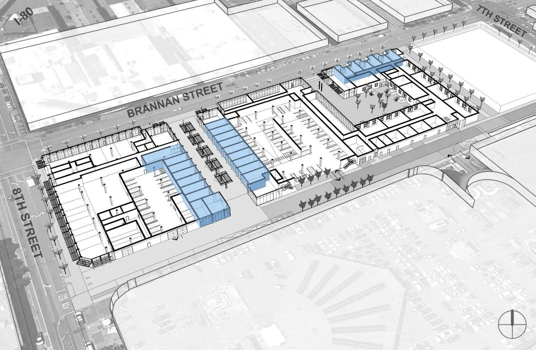 Residential units aerial diagram for 855 Brannan in San Francisco.