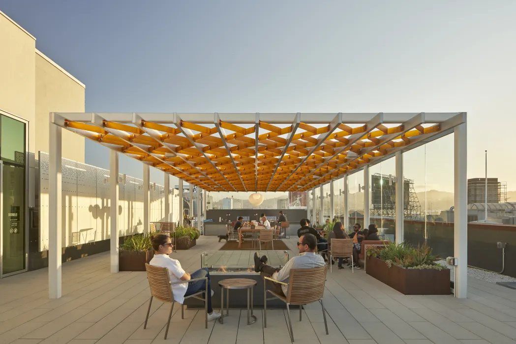 Rooftop deck at 855 Brannan in San Francisco.