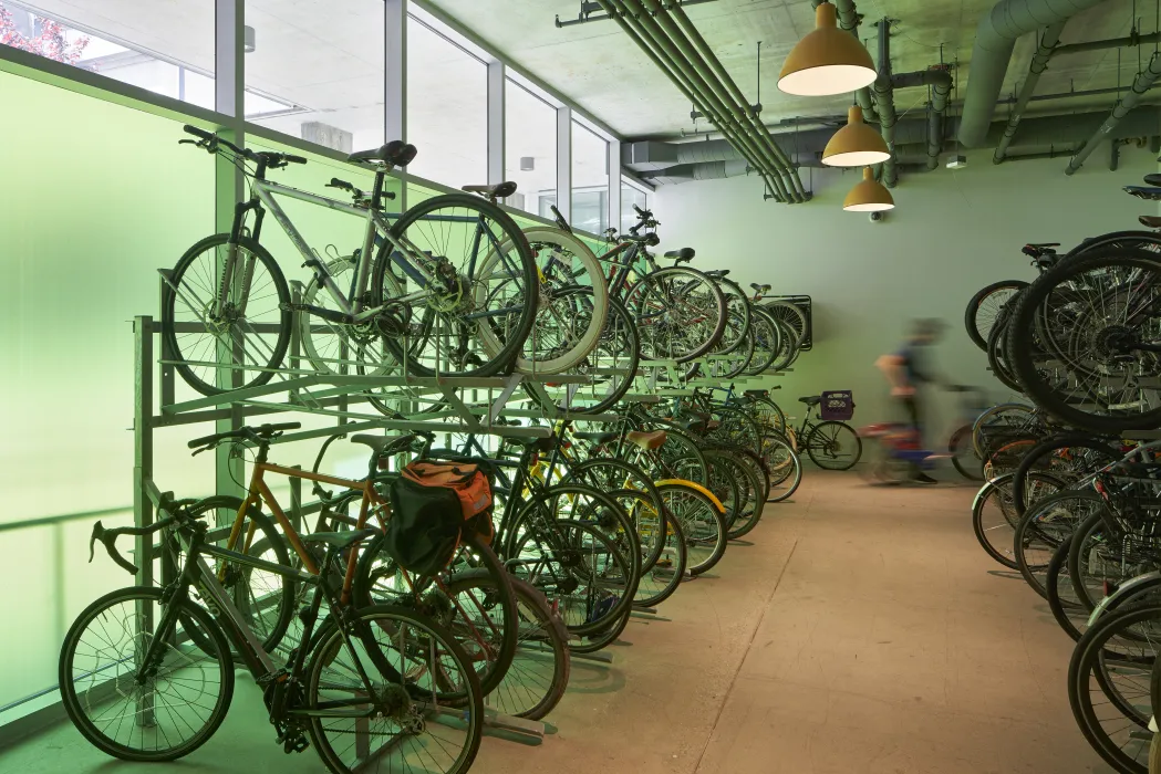 Bicycle parking in 855 Brannan in San Francisco.