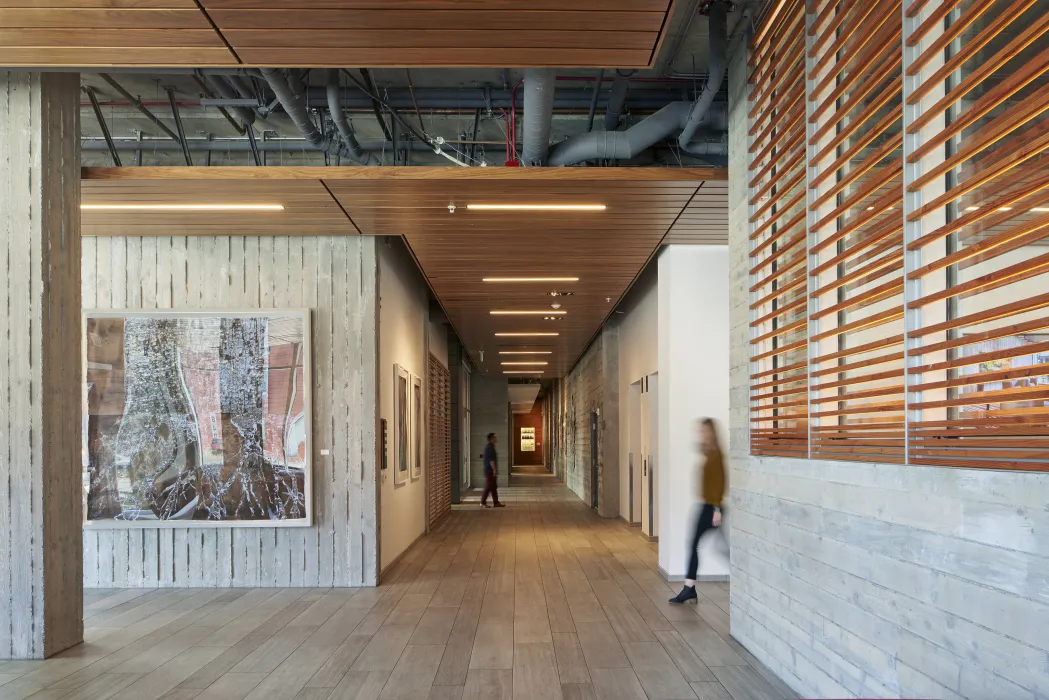 Leasing office interior at 855 Brannan in San Francisco.