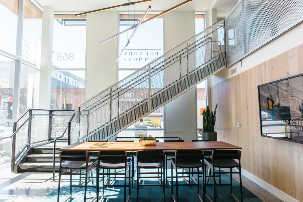 Leasing lounge at Foundry Commons in San Jose, Ca.