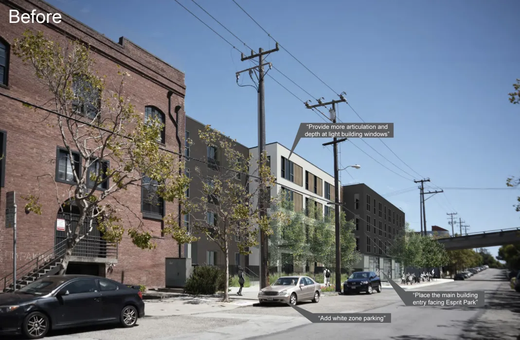 Exterior rendering of 789 Minnesota in San Francisco.