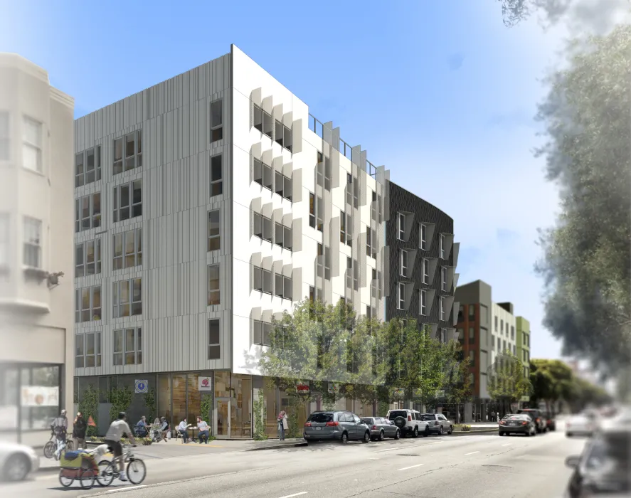 Rendering of exterior view of 388 Fulton in San Francisco, CA.