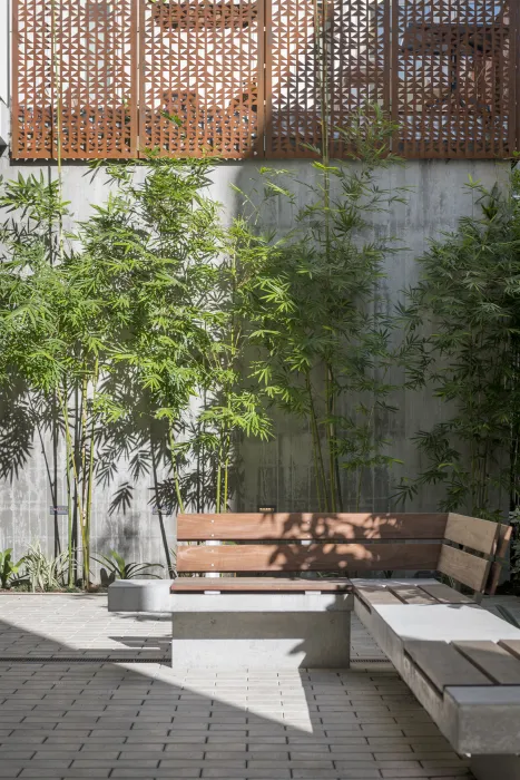 Detail courtyard view of 388 Fulton in San Francisco, CA.