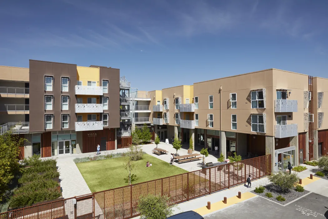 Courtyard in Mayfield Place in Palo Alto, Ca.