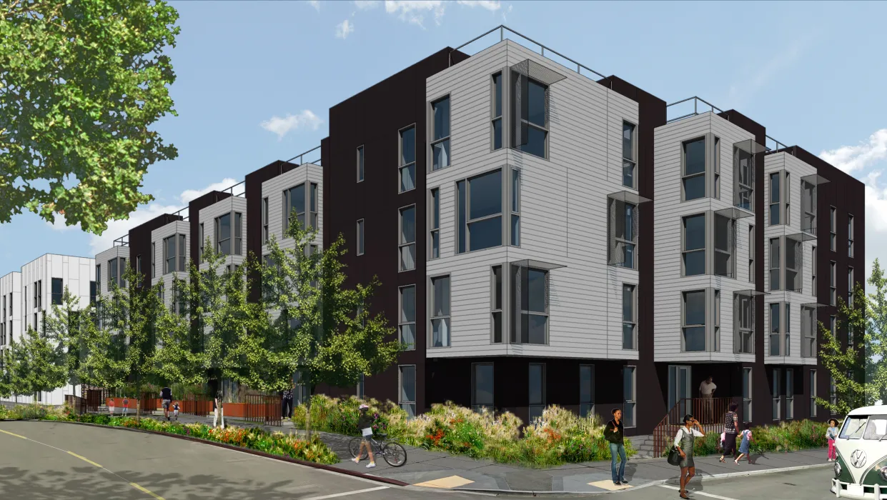Rendering of Pacific Pointe Apartments in San Francisco, CA.