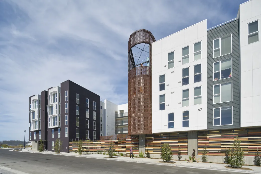 Exterior view of Pacific Pointe Apartments in San Francisco, CA.