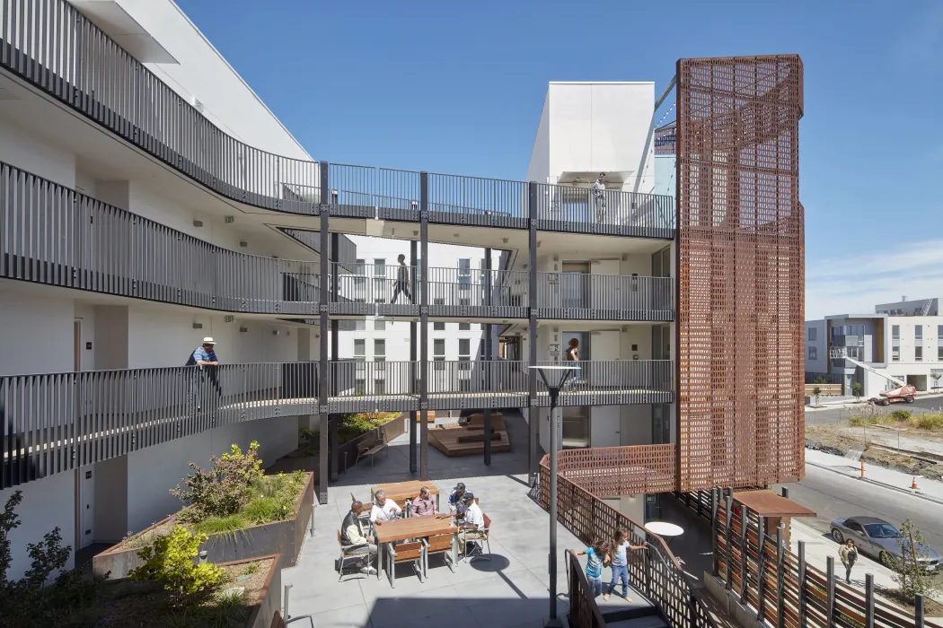 Exterior view of Pacific Pointe Apartments in San Francisco, CA.