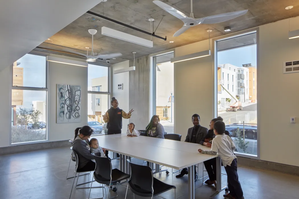 Community room at Pacific Pointe Apartments in San Francisco, CA.