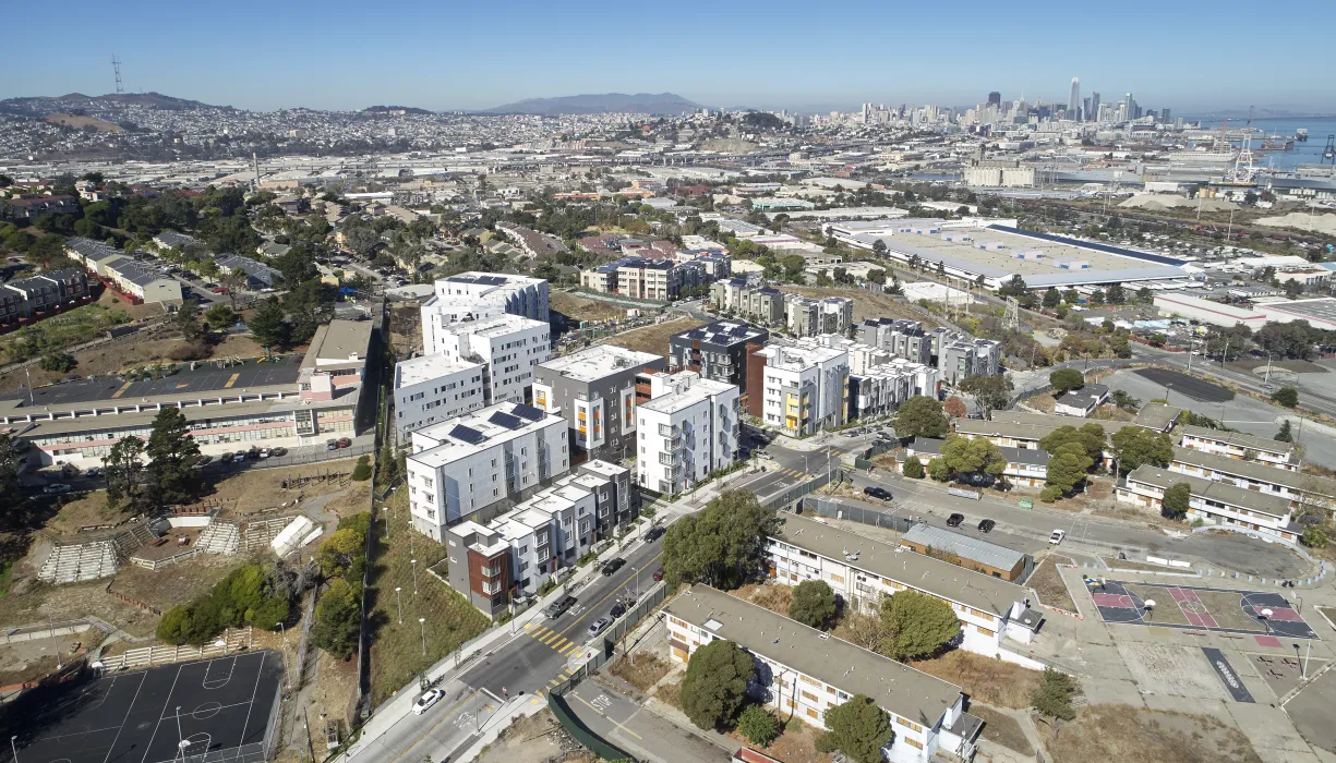 Aerial view of 847-848 Fairfax Avenue in San Francisco.