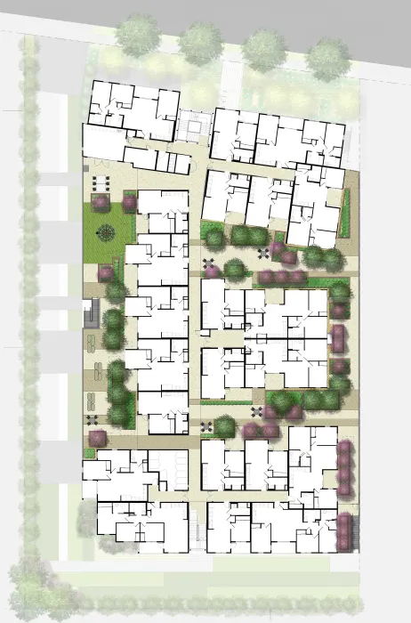 Level two site plan of Onizuka Crossing Family Housing in Sunnyvale, California