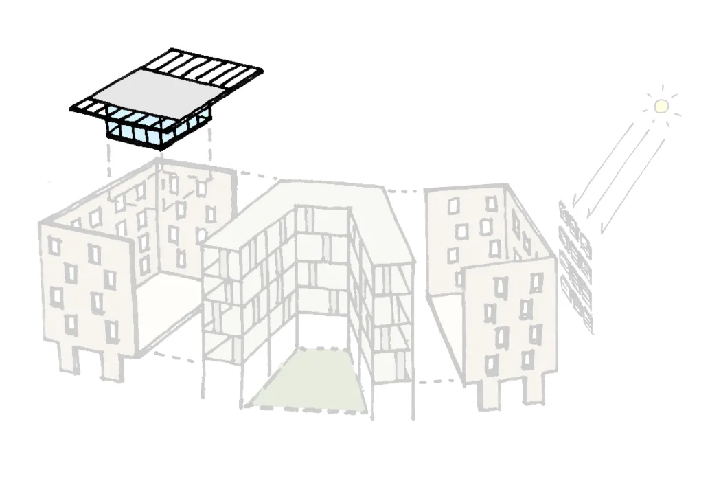 Sketch of Williams Terrace in Charleston, SC.