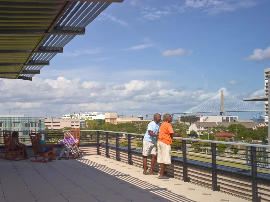Exterior view of Williams Terrace in Charleston, SC.