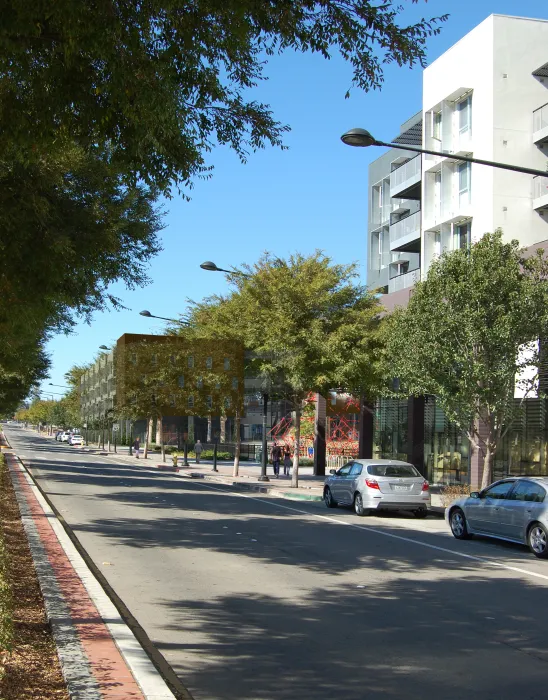 Rendered exterior of Union Flats in Union City, Ca.