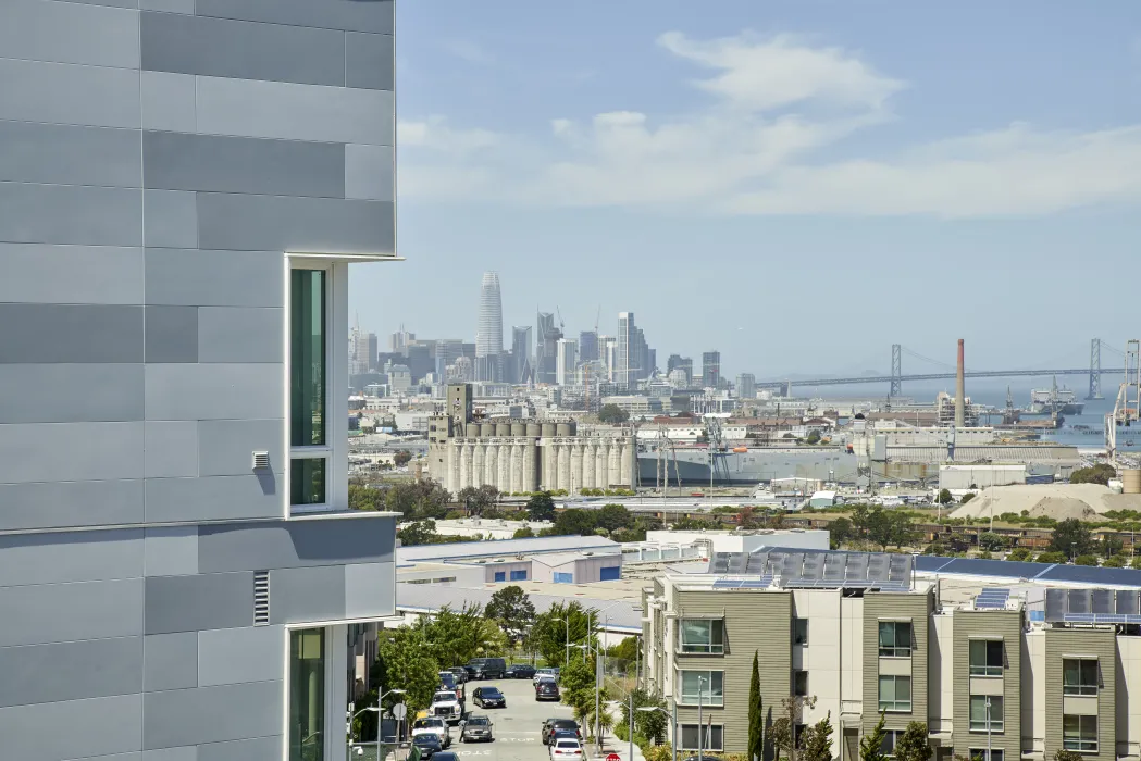 Skyline view from 901 Fairfax Avenue in San Francisco, CA.