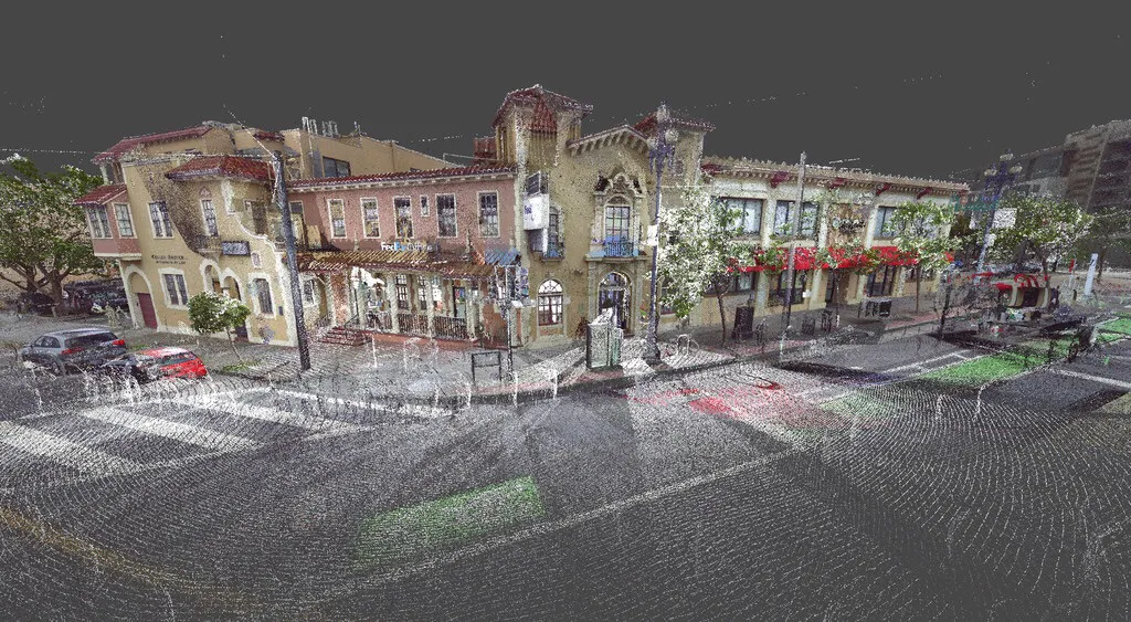 LIDAR image of the corner of 1965 Market Street in San Francisco.