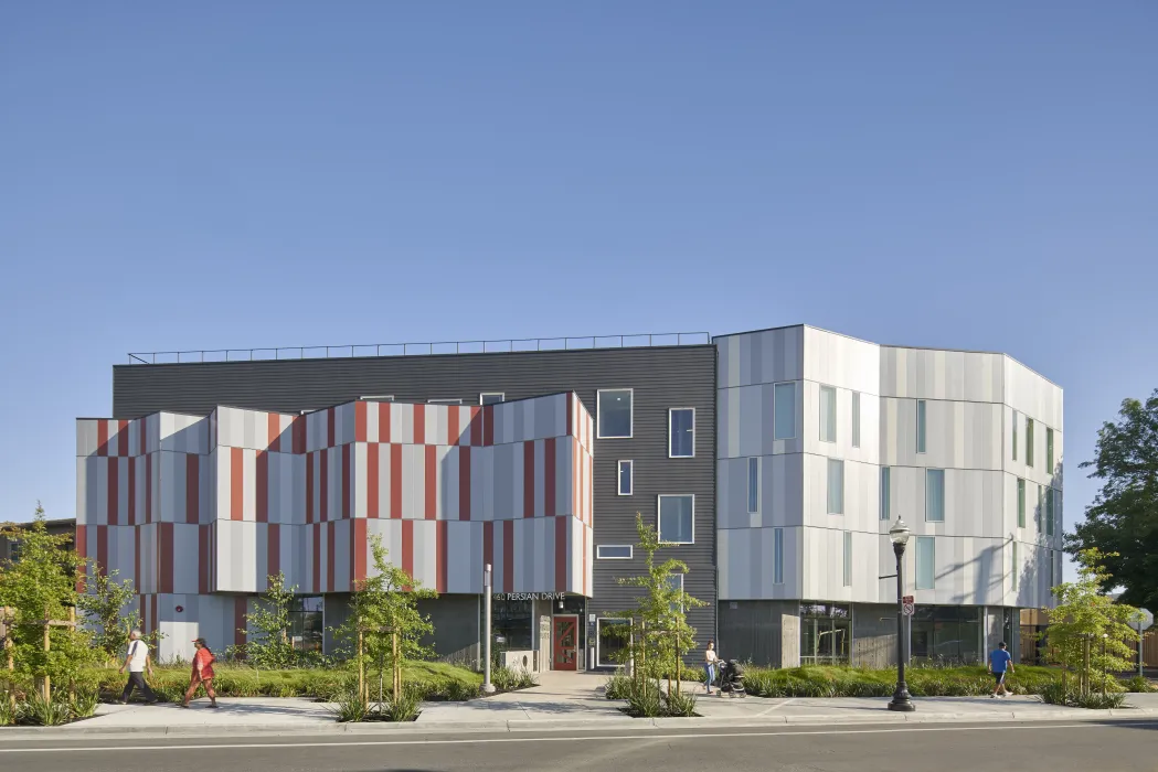 Street view of Edwina Benner Plaza in Sunnyvale, Ca.