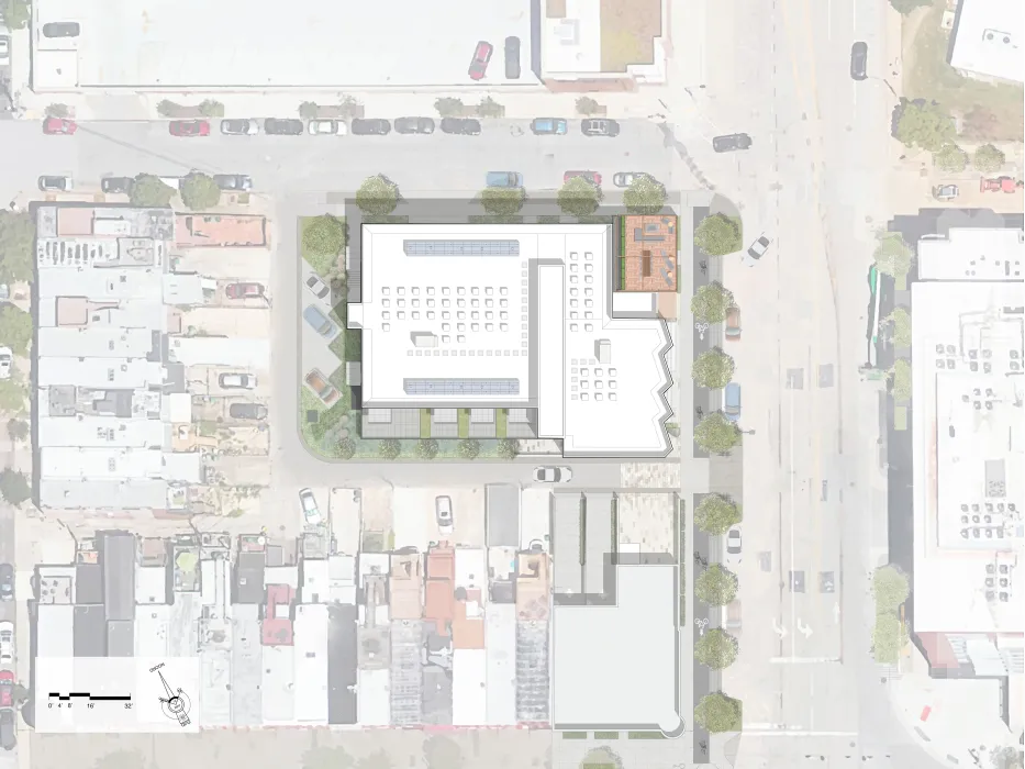 Site plan of A2 Apartments in Baltimore, Maryland.