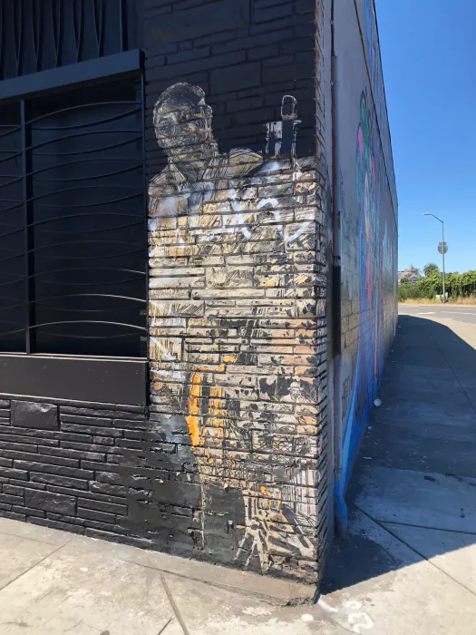 Street art on the corner of David Baker Architects Office in Oakland, California.