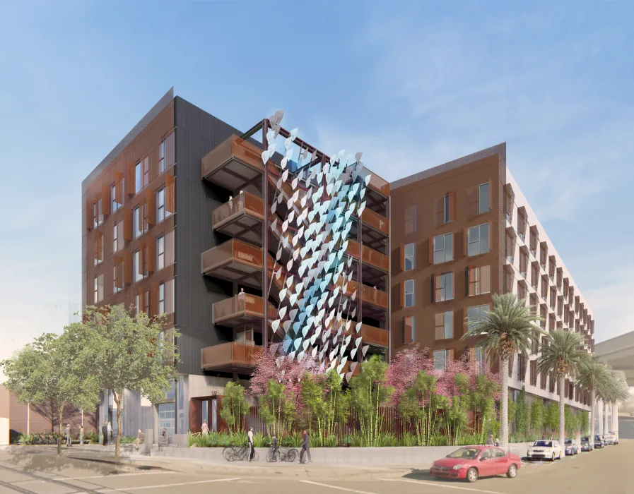 Rendering of exterior view of The Union in Oakland, CA.