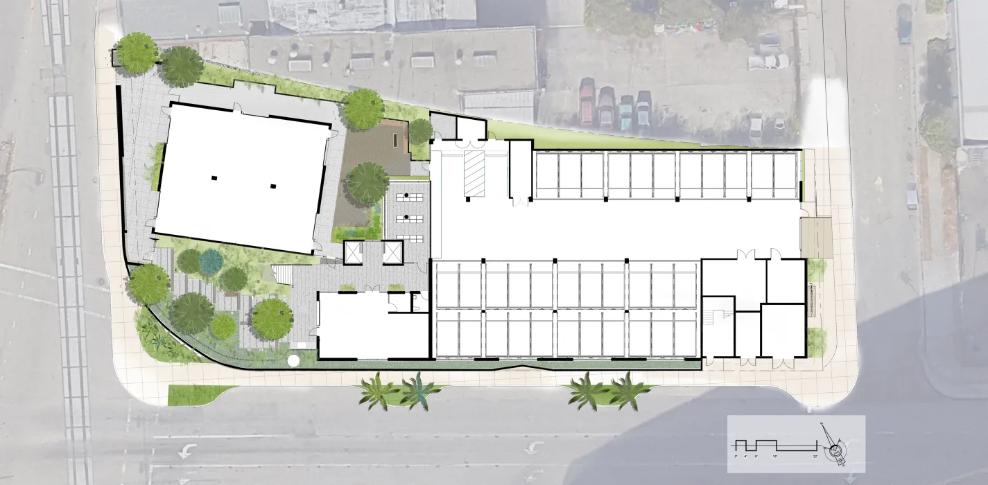 Ground level plan of The Union in Oakland, CA.