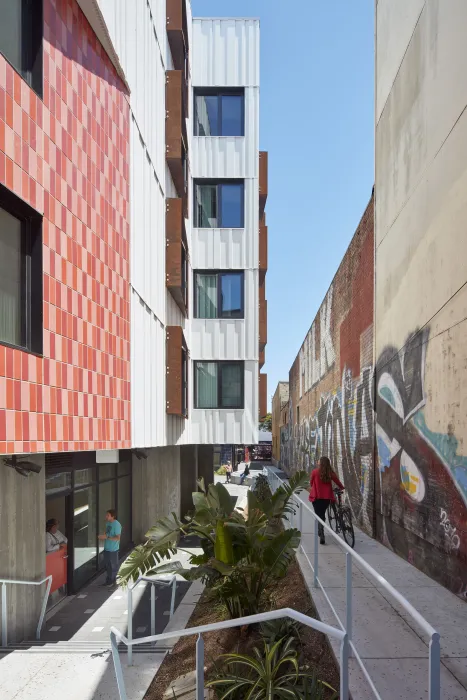 Paseo de Artistas in La Fénix at 1950, affordable housing in the mission district of San Francisco.