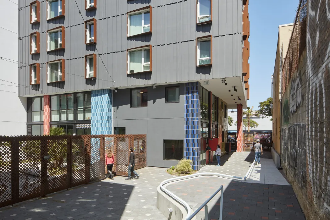 Paseo de Artistas in La Fénix at 1950, affordable housing in the mission district of San Francisco.