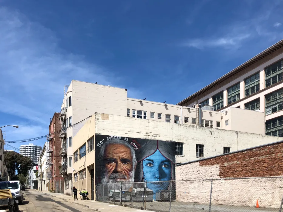 Site before construction of 921 O'Farrell in San Francisco, Ca.