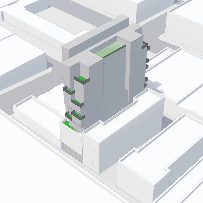 Bays and decks diagram of 921 O'Farrell in San Francisco, Ca.