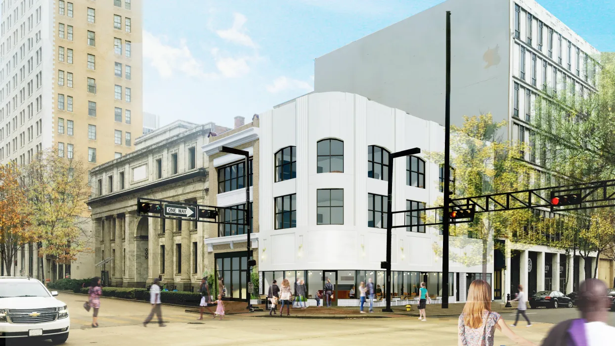 Exterior rendering 2nd & 20th in Birmingham, Alabama.